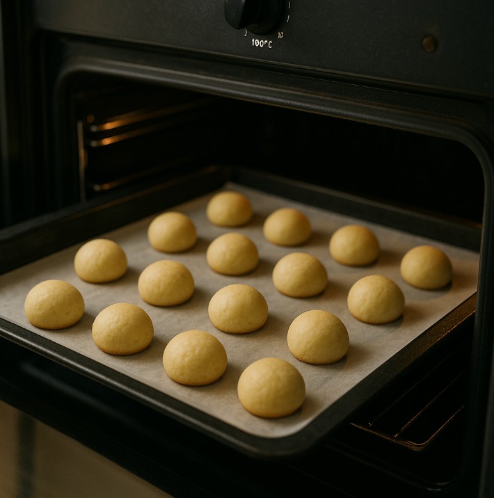 Leve ao forno pré-aquecido a 180°C por cerca de 15 a 20 minutos, até estarem levemente douradas na base (devem manter-se claras por cima).